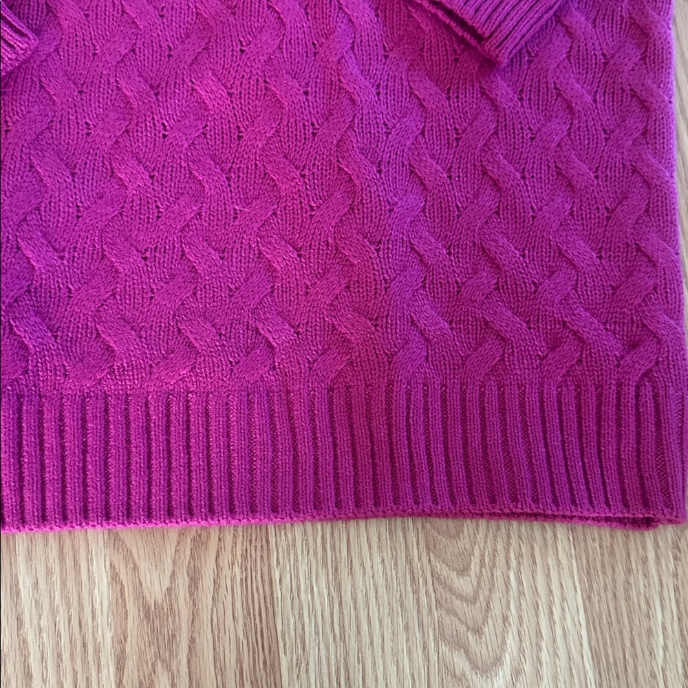 Pink Cable Knit Sweater National PXL - Picture 7 of 8